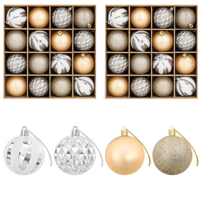 vidaXL Christmas Ball Set 32 pcs Gold Ø 6 cm Plastic