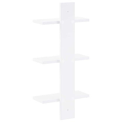 vidaXL Wall Shelf White 30 x 13.5 x 64.5 cm Engineered Wood