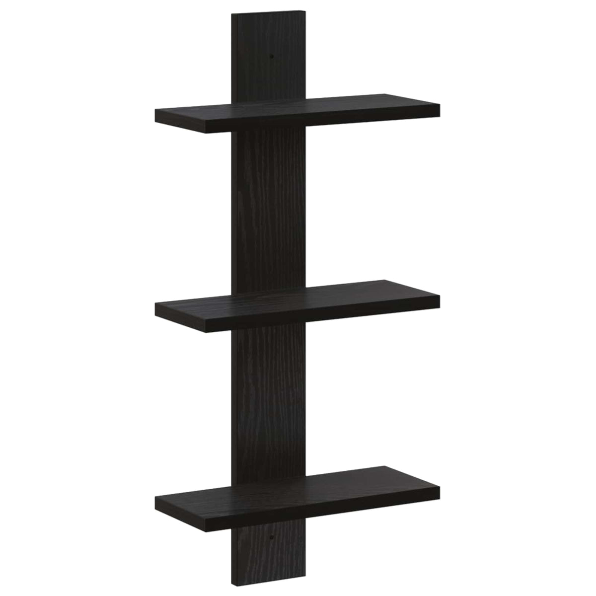 vidaXL Wall Shelf Black Oak 30 x 13.5 x 64.5 cm Engineered Wood