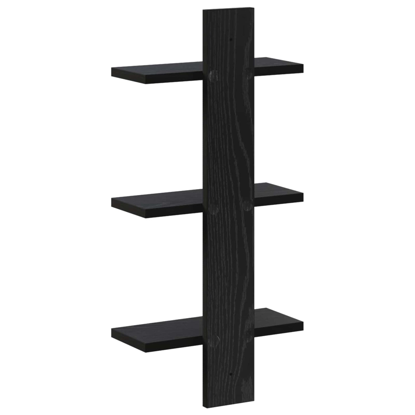 vidaXL Wall Shelf Black Oak 30 x 13.5 x 64.5 cm Engineered Wood