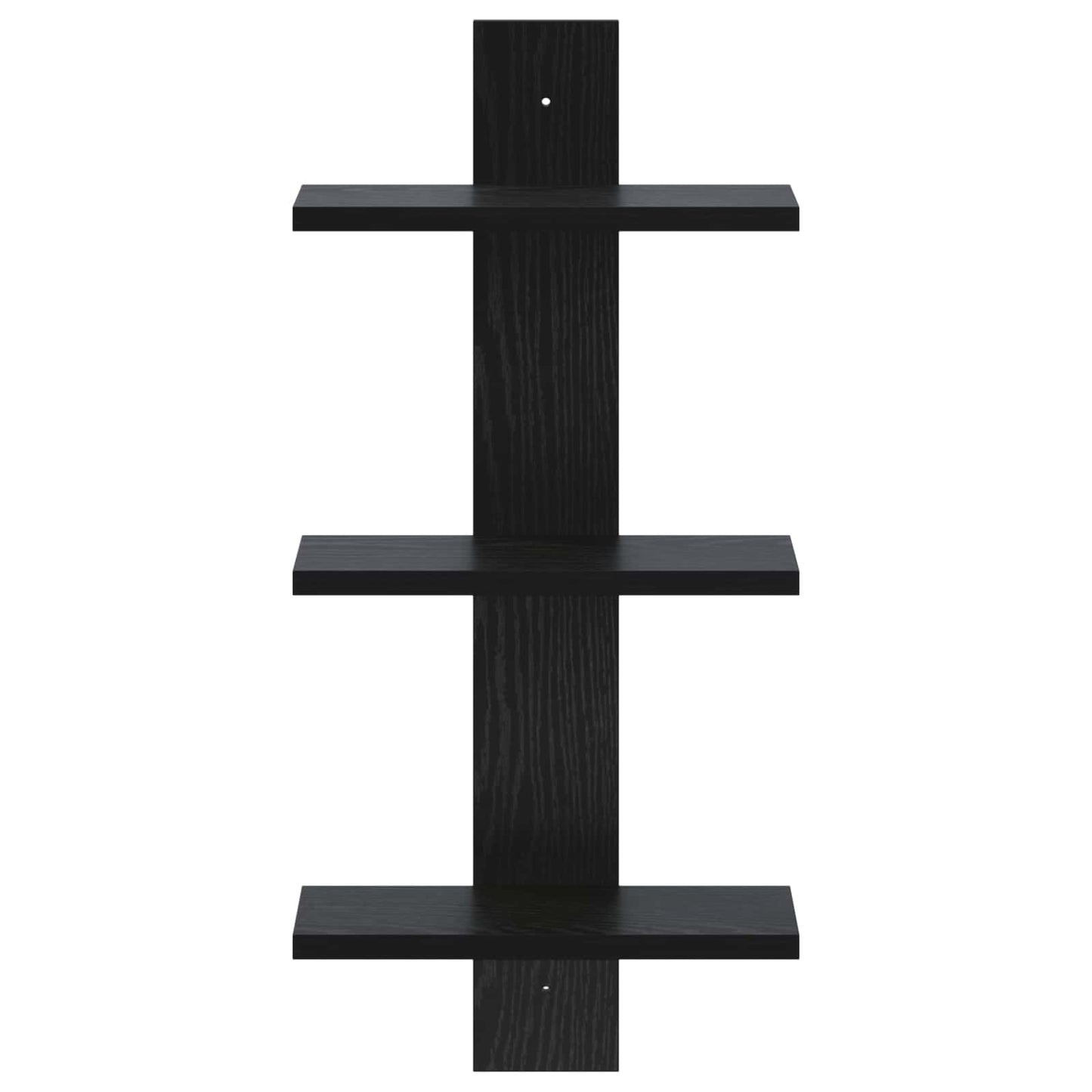 vidaXL Wall Shelf Black Oak 30 x 13.5 x 64.5 cm Engineered Wood