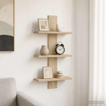 vidaXL Wall Shelf Sonoma Oak 30 x 13.5 x 64.5 cm Engineered Wood