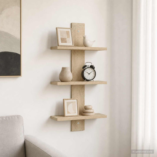 vidaXL Wall Shelf Sonoma Oak 30 x 13.5 x 64.5 cm Engineered Wood