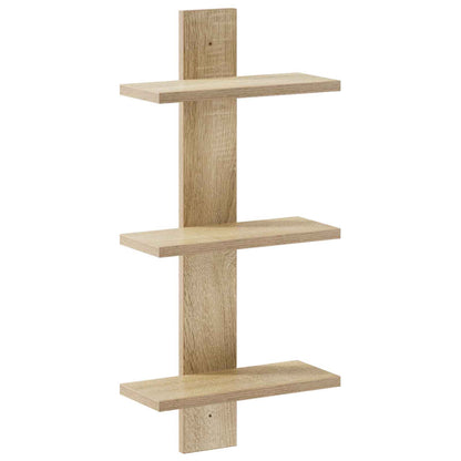 vidaXL Wall Shelf Sonoma Oak 30 x 13.5 x 64.5 cm Engineered Wood