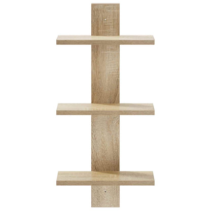 vidaXL Wall Shelf Sonoma Oak 30 x 13.5 x 64.5 cm Engineered Wood