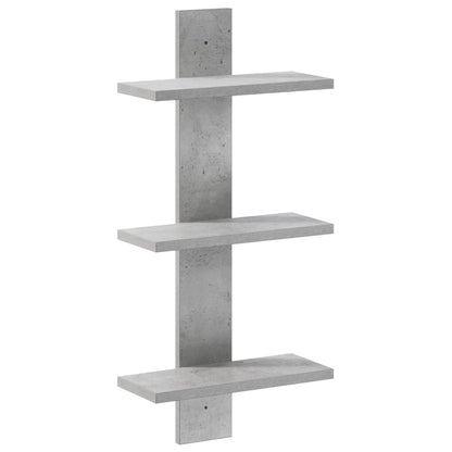 vidaXL Wall Shelf Concrete Grey 30 x 13.5 x 64.5 cm Engineered Wood