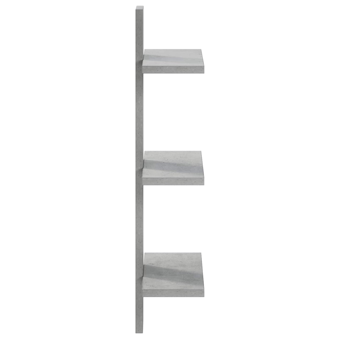 vidaXL Wall Shelf Concrete Grey 30 x 13.5 x 64.5 cm Engineered Wood