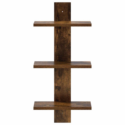 vidaXL Wall Shelf Smoked Oak 30 x 13.5 x 64.5 cm Engineered Wood