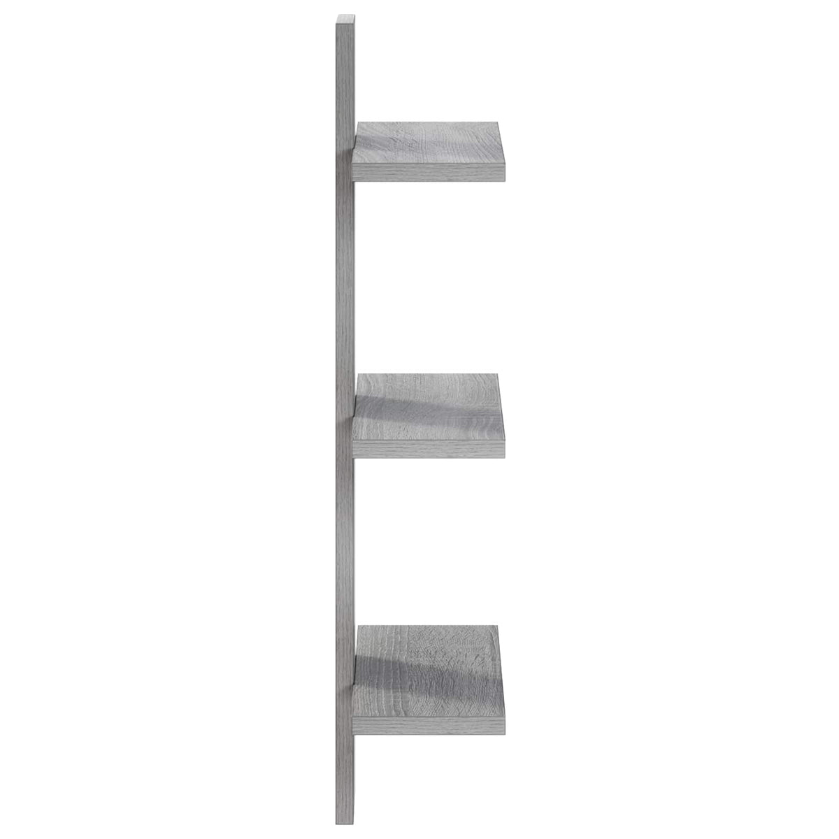 vidaXL Wall Shelf Grey Sonoma 30 x 13.5 x 64.5 cm Engineered Wood
