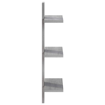 vidaXL Wall Shelf Grey Sonoma 30 x 13.5 x 64.5 cm Engineered Wood