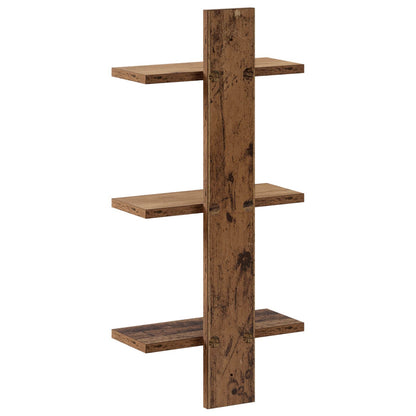 vidaXL Wall Shelf Oak Wood 30 x 13.5 x 64.5 cm Engineered Wood