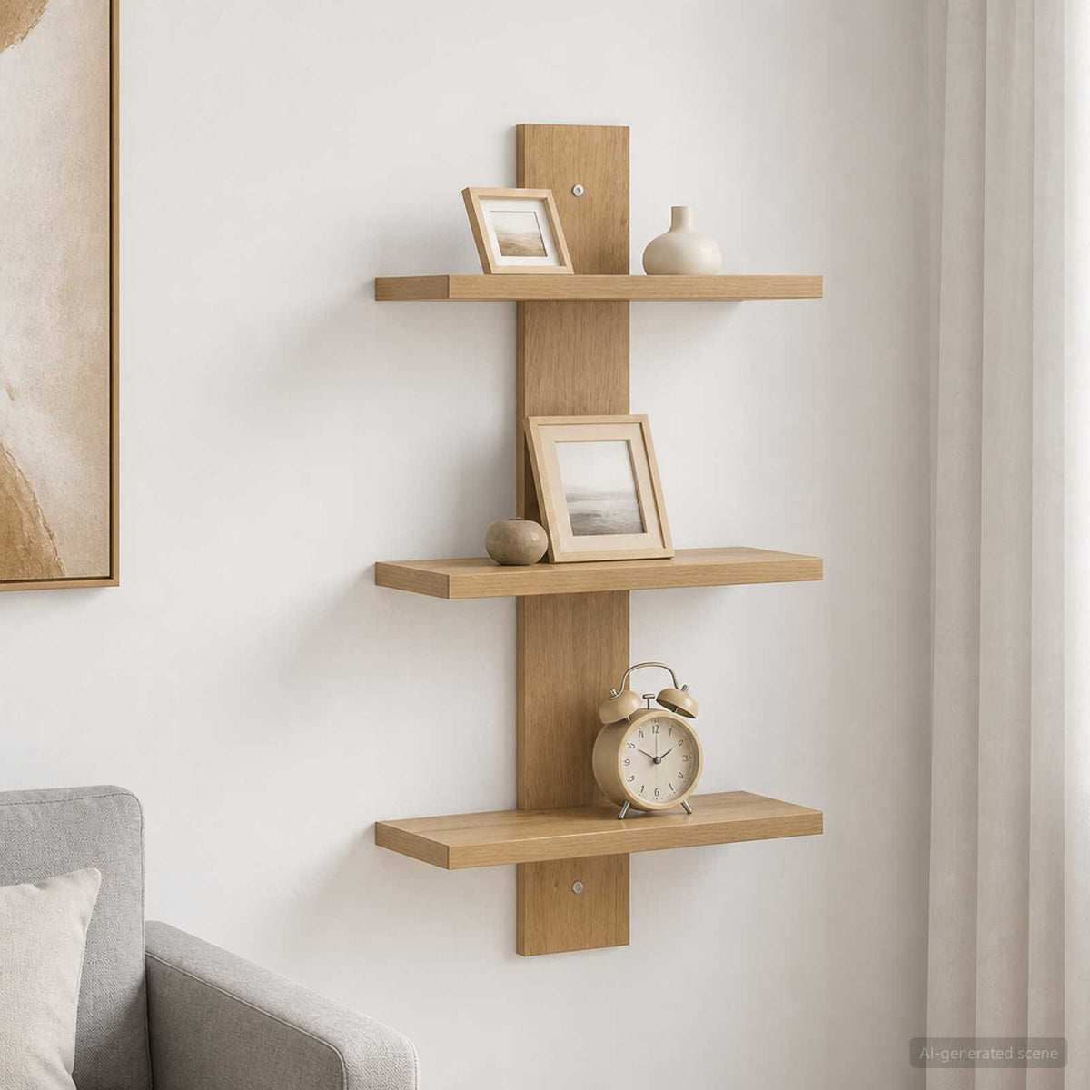 vidaXL Wall Shelf Artisan Oak 30 x 13.5 x 64.5 cm Engineered Wood