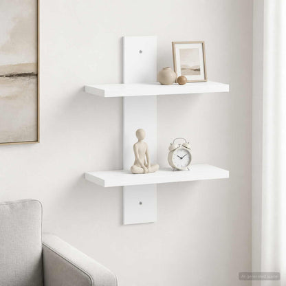 vidaXL Wall Shelf White 30 x 13.5 x 43 cm Engineered Wood