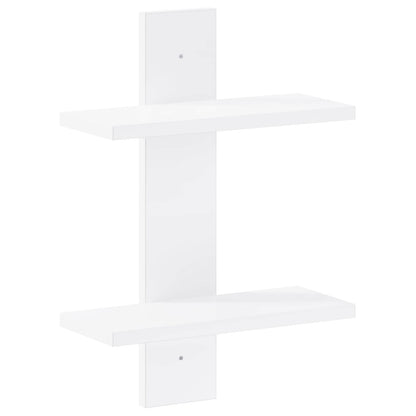 vidaXL Wall Shelf White 30 x 13.5 x 43 cm Engineered Wood