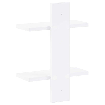 vidaXL Wall Shelf White 30 x 13.5 x 43 cm Engineered Wood