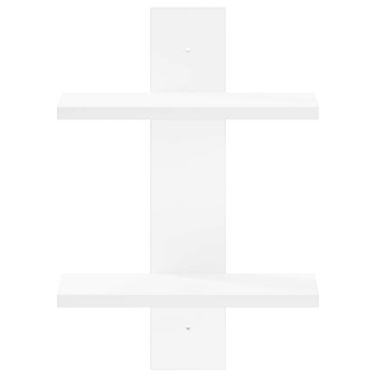 vidaXL Wall Shelf White 30 x 13.5 x 43 cm Engineered Wood
