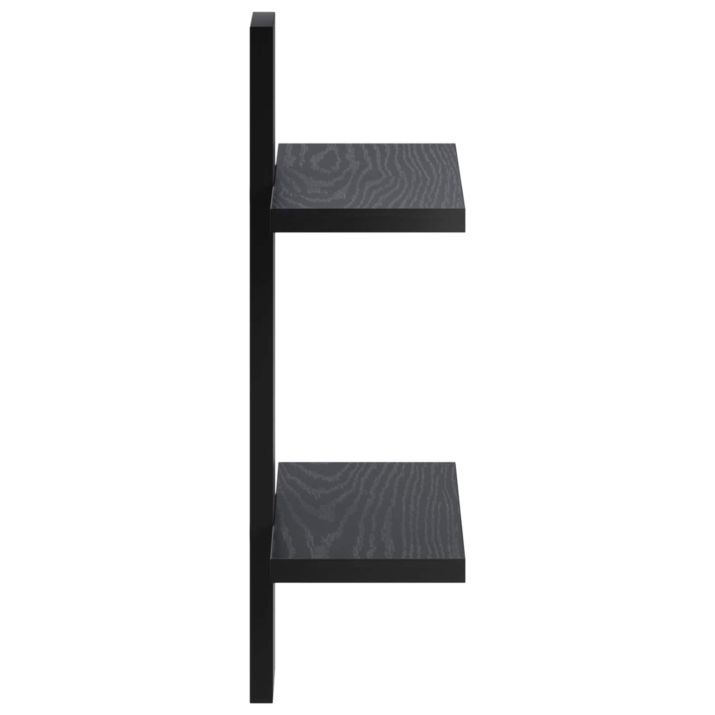 vidaXL Wall Shelf Black Oak 30 x 13.5 x 43 cm Engineered Wood