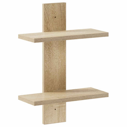 vidaXL Wall Shelf Sonoma Oak 30 x 13.5 x 43 cm Engineered Wood