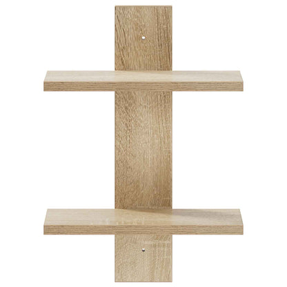 vidaXL Wall Shelf Sonoma Oak 30 x 13.5 x 43 cm Engineered Wood