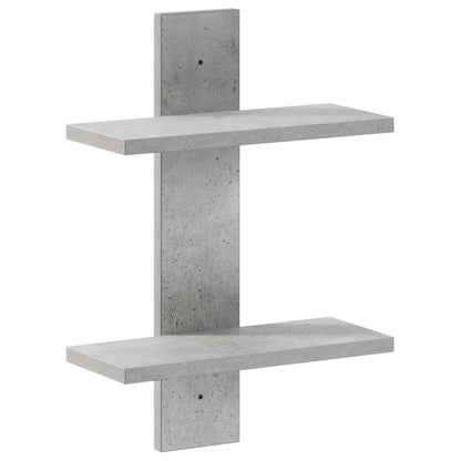 vidaXL Wall Shelf Concrete Grey 30 x 13.5 x 43 cm Engineered Wood