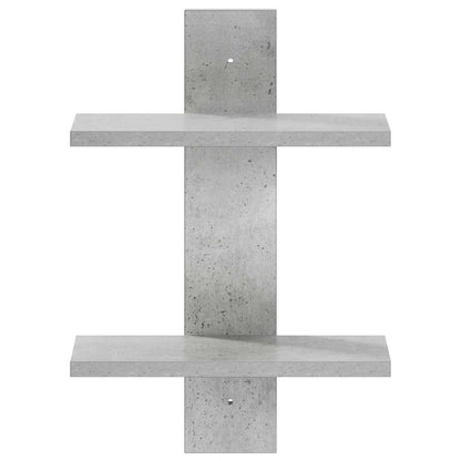vidaXL Wall Shelf Concrete Grey 30 x 13.5 x 43 cm Engineered Wood