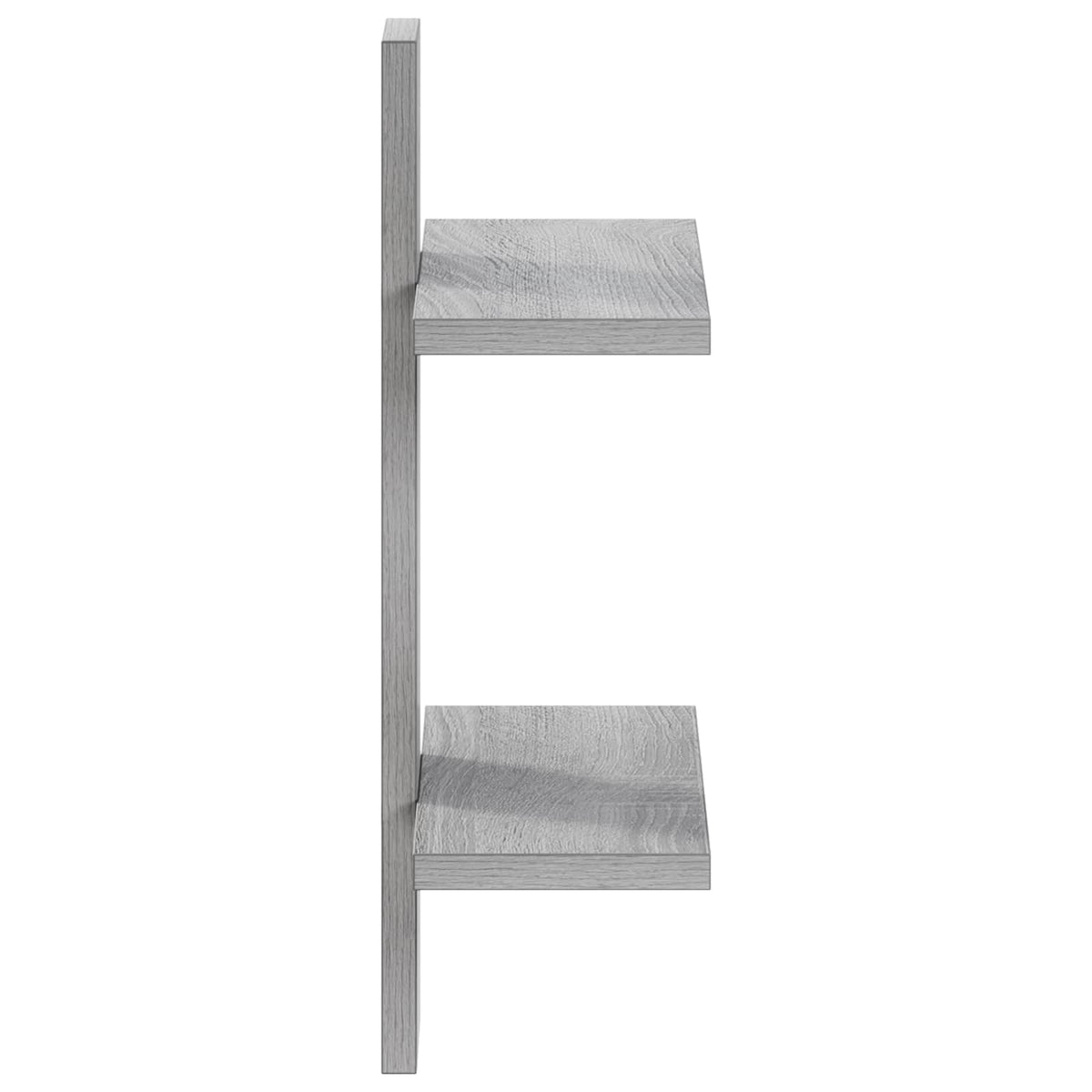 vidaXL Wall Shelf Grey Sonoma 30 x 13.5 x 43 cm Engineered Wood