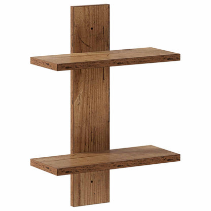 vidaXL Wall Shelf Old Wood 30 x 13.5 x 43 cm Engineered Wood
