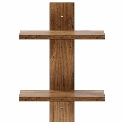 vidaXL Wall Shelf Old Wood 30 x 13.5 x 43 cm Engineered Wood