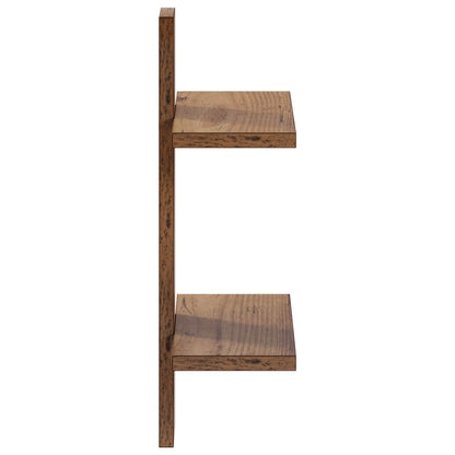 vidaXL Wall Shelf Old Wood 30 x 13.5 x 43 cm Engineered Wood
