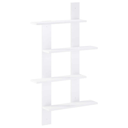 vidaXL Wall Shelf White 61 x 13.5 x 105 cm Engineered Wood