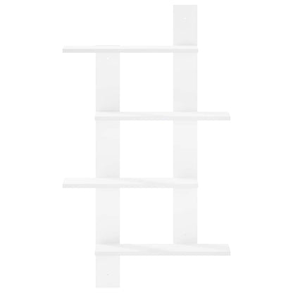 vidaXL Wall Shelf White 61 x 13.5 x 105 cm Engineered Wood