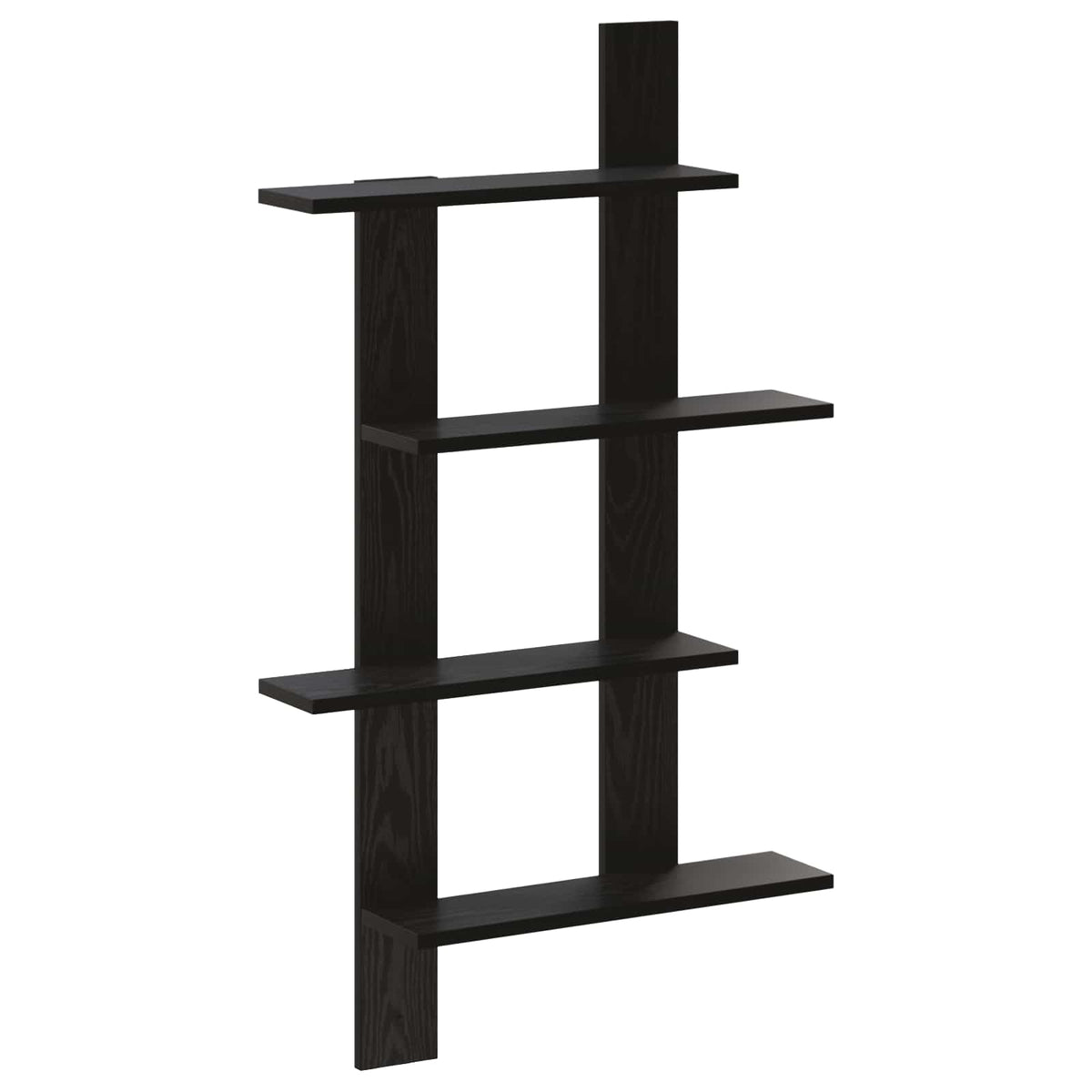 vidaXL Wall Shelf Black Oak 61 x 13.5 x 105 cm Engineered Wood