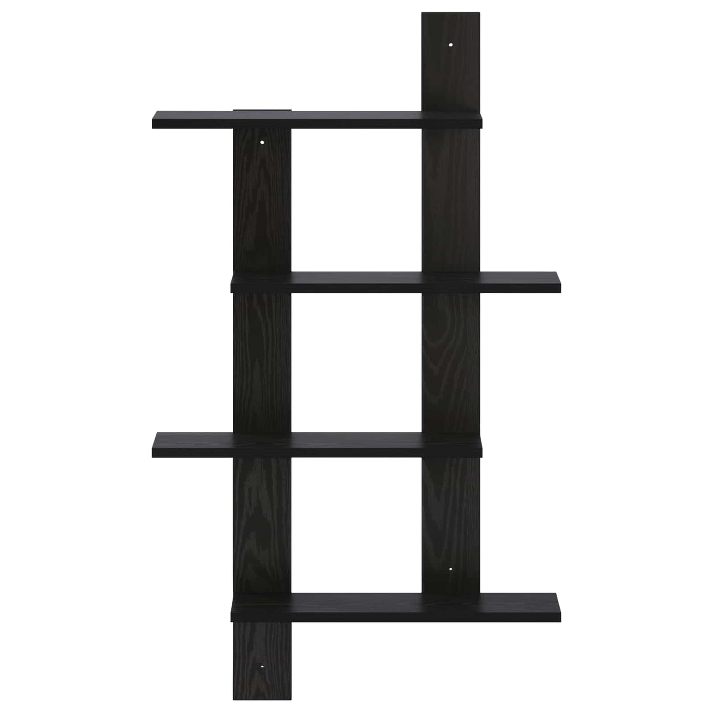 vidaXL Wall Shelf Black Oak 61 x 13.5 x 105 cm Engineered Wood