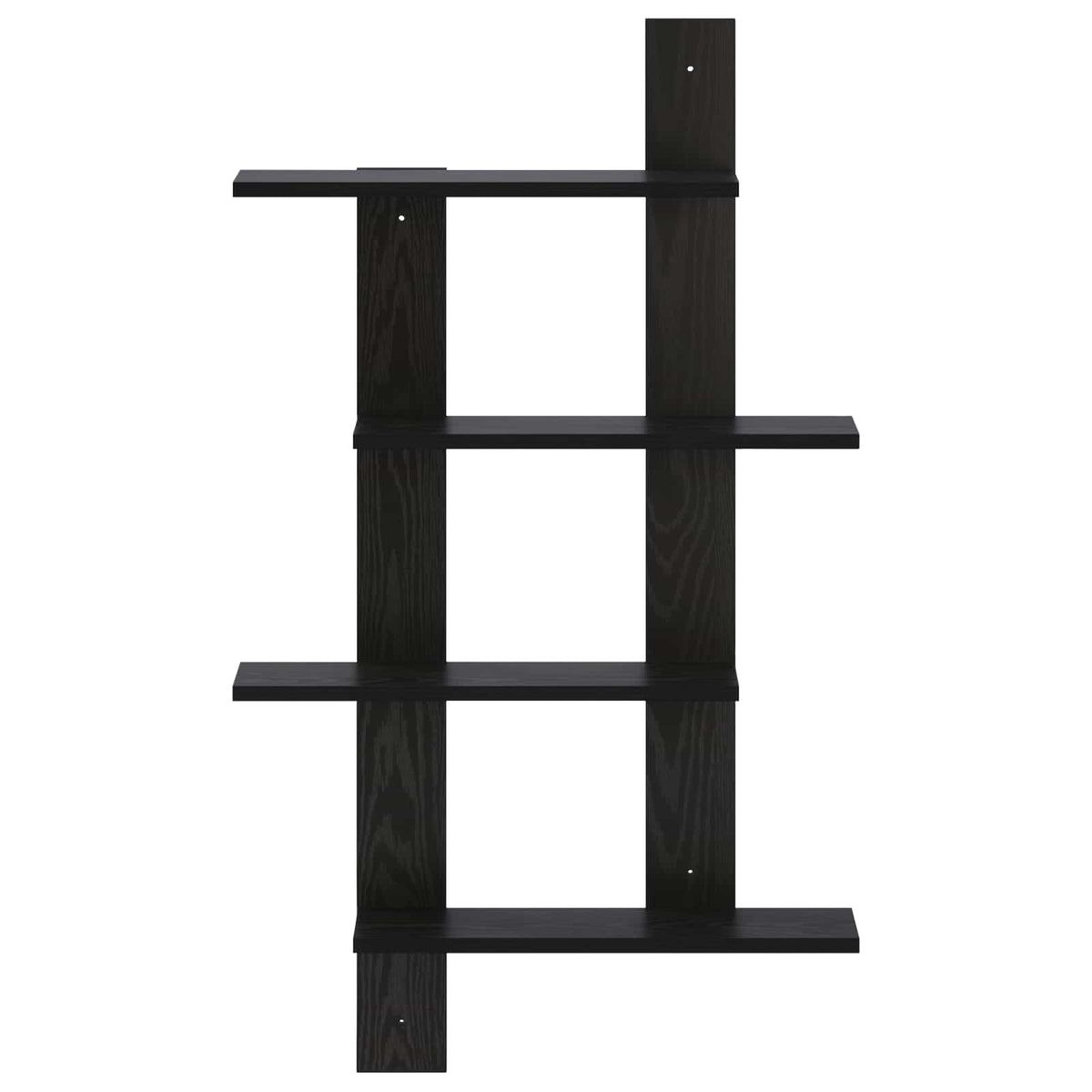 vidaXL Wall Shelf Black Oak 61 x 13.5 x 105 cm Engineered Wood