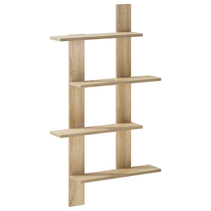 vidaXL Wall Shelf Sonoma Oak 61 x 13.5 x 105 cm Engineered Wood