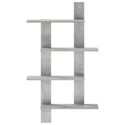 vidaXL Wall Shelf Concrete Grey 61 x 13.5 x 105 cm Engineered Wood