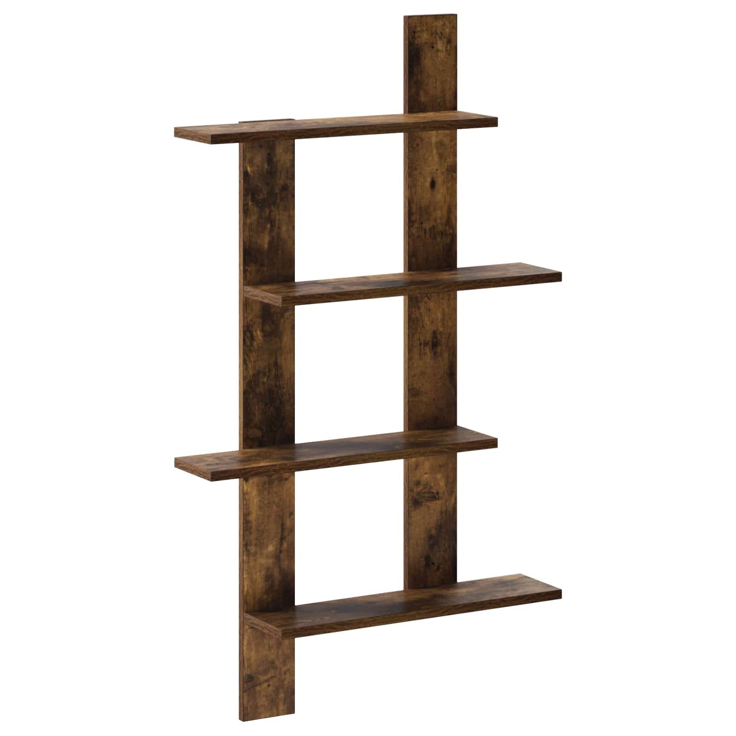 vidaXL Wall Shelf Smoked Oak 61 x 13.5 x 105 cm Engineered Wood
