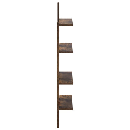 vidaXL Wall Shelf Smoked Oak 61 x 13.5 x 105 cm Engineered Wood