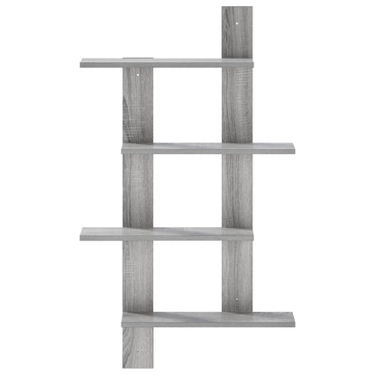vidaXL Wall Shelf Grey Sonoma 61 x 13.5 x 105 cm Engineered Wood