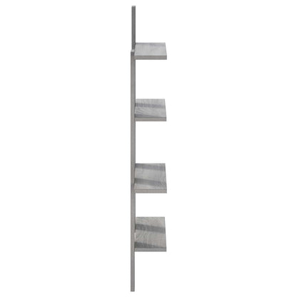 vidaXL Wall Shelf Grey Sonoma 61 x 13.5 x 105 cm Engineered Wood