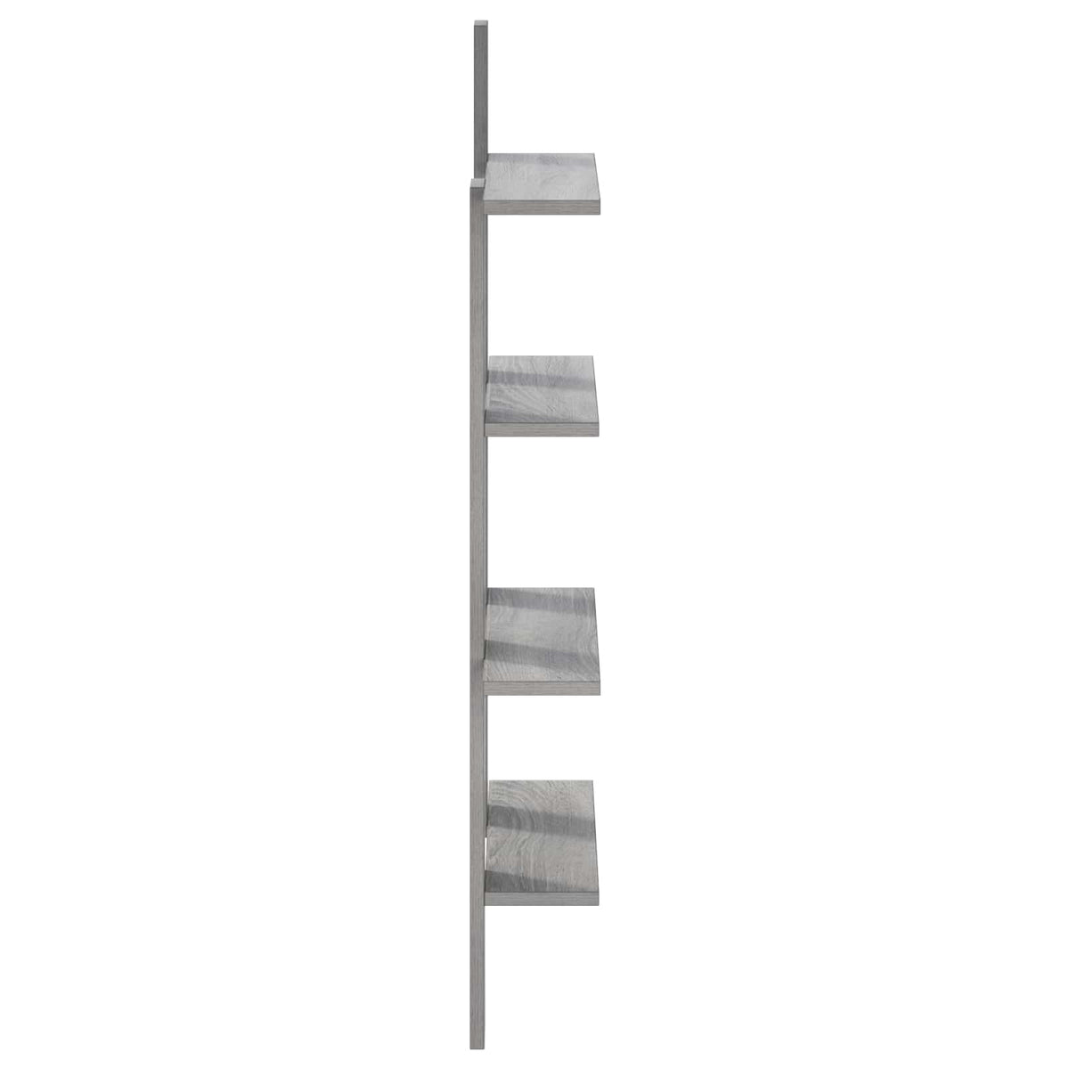 vidaXL Wall Shelf Grey Sonoma 61 x 13.5 x 105 cm Engineered Wood