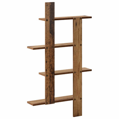 vidaXL Wall Shelf Oak Wood 61 x 13.5 x 105 cm Engineered Wood