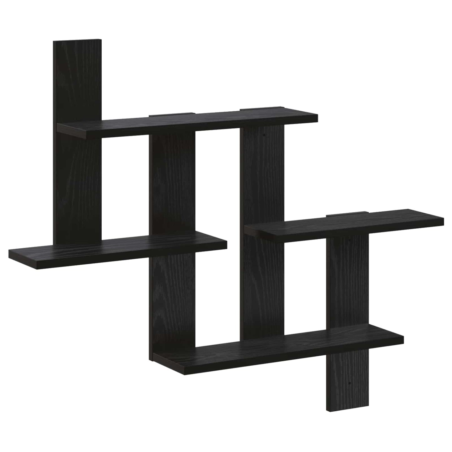 vidaXL Wall Shelf Black Oak 85 x 13.5 x 73.5 cm Engineered Wood