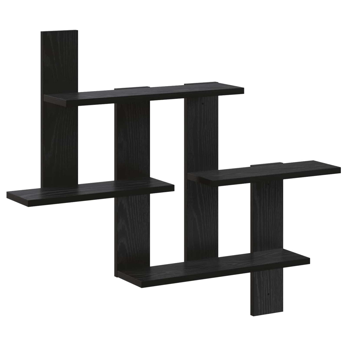 vidaXL Wall Shelf Black Oak 85 x 13.5 x 73.5 cm Engineered Wood