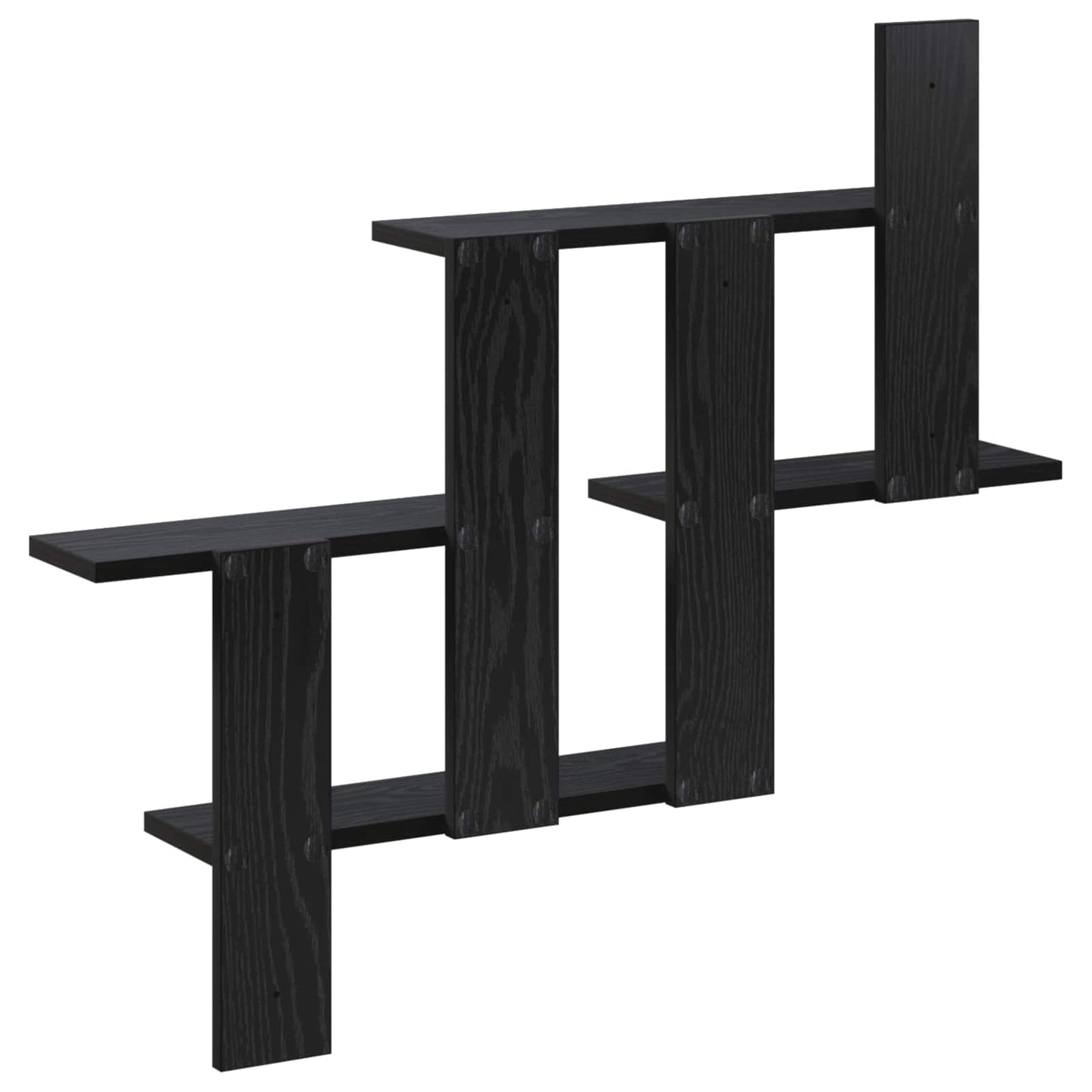 vidaXL Wall Shelf Black Oak 85 x 13.5 x 73.5 cm Engineered Wood