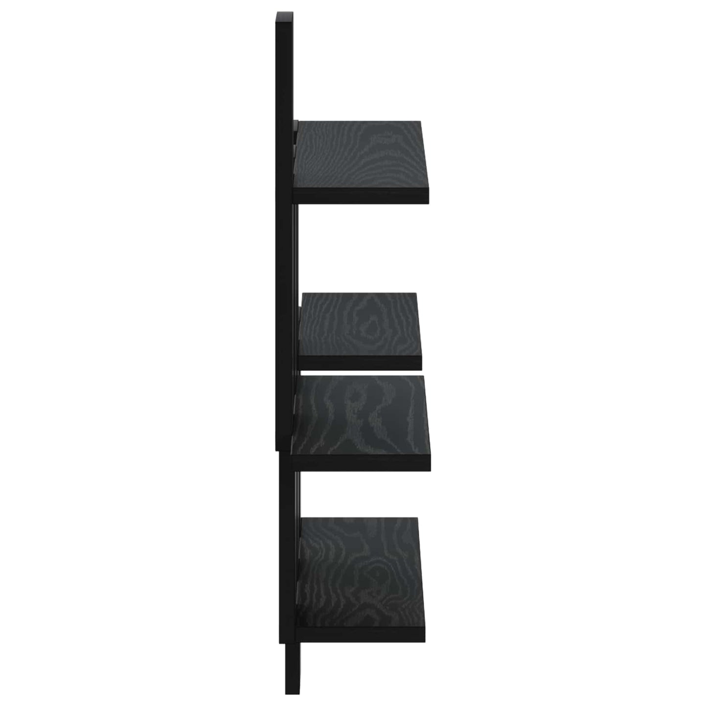 vidaXL Wall Shelf Black Oak 85 x 13.5 x 73.5 cm Engineered Wood