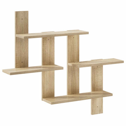 vidaXL Wall Shelf Sonoma Oak 85 x 13.5 x 73.5 cm Engineered Wood
