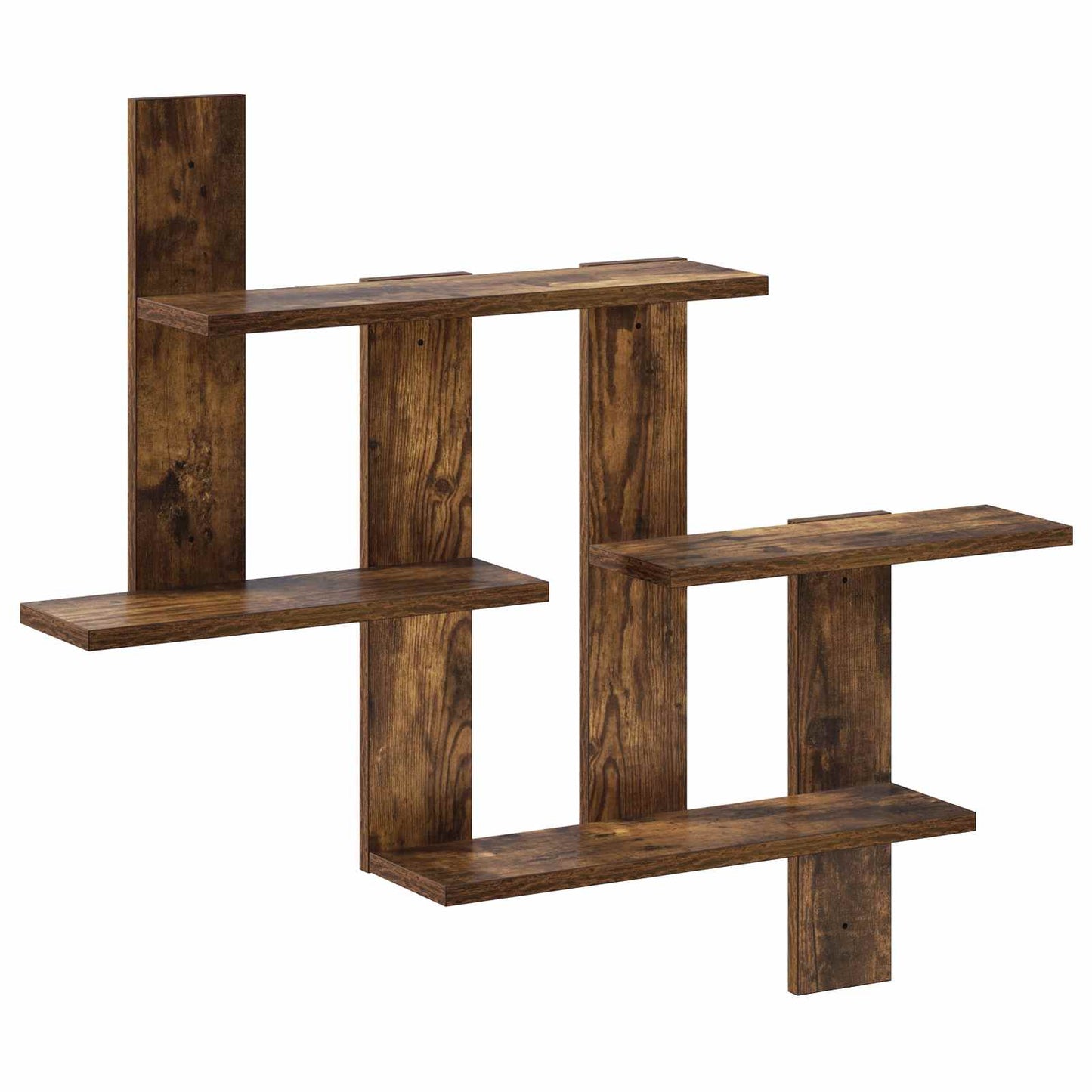 vidaXL Wall Shelf Smoked Oak 85 x 13.5 x 73.5 cm Engineered Wood