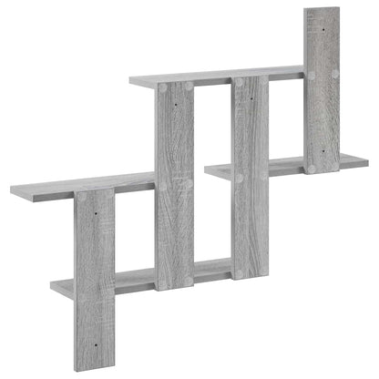 vidaXL Wall Shelf Grey Sonoma 85 x 13.5 x 73.5 cm Engineered Wood