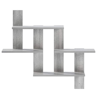 vidaXL Wall Shelf Grey Sonoma 85 x 13.5 x 73.5 cm Engineered Wood